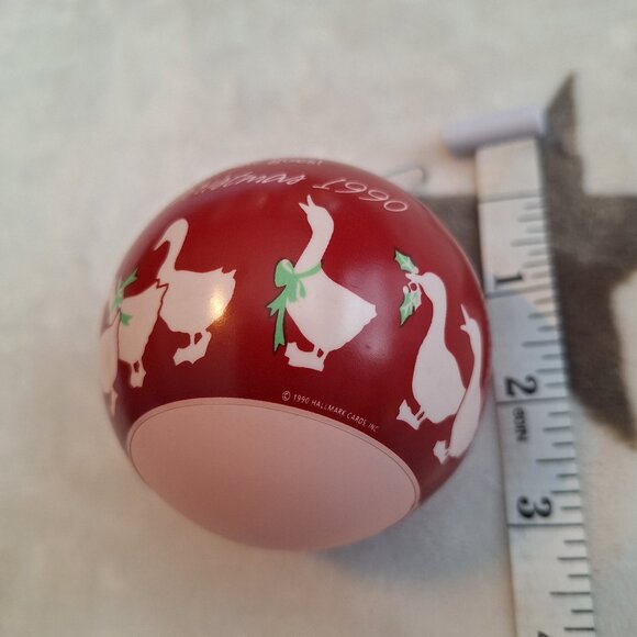 Vintage 1990 Hallmark‎ Keepsake Christmas Ornament Granddaughter Geese Glass - Picture 7 of 7